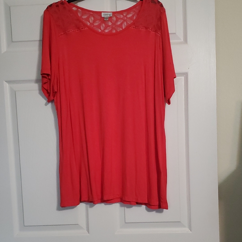 Avenue Vibrant  Blouse with Lace Detail